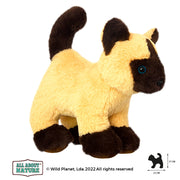 Pluszak kot syjamski w naturalnych kolorach od Wild Planet miękki i realistyczny