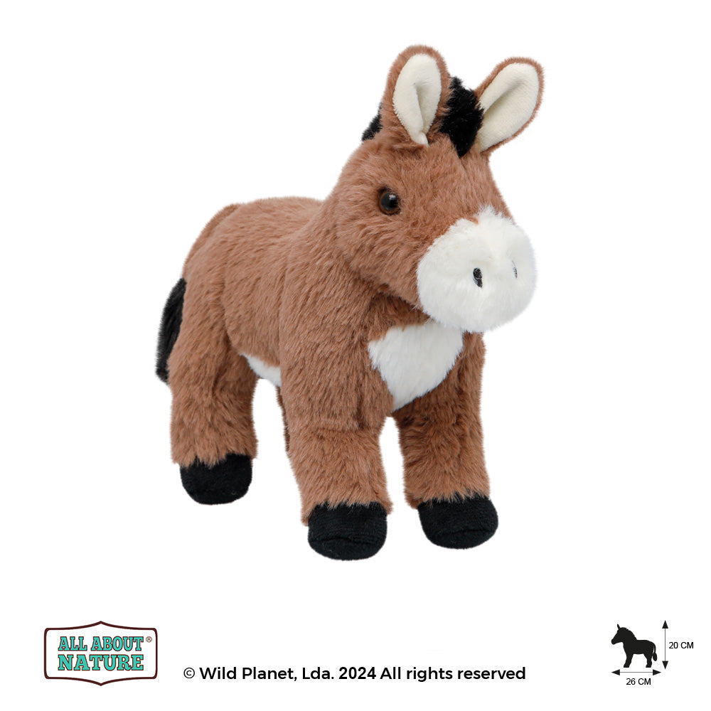 Pluszowy osiołek dla dzieci Wild Planet miękki i przyjazny pluszak w naturalnych kolorach