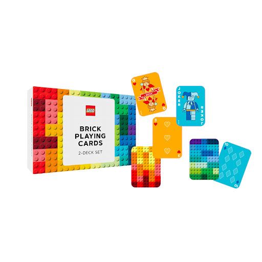 Karty do gry LEGO w kolorowym opakowaniu z motywem klocków LEGO od BV JACOB COMPANY