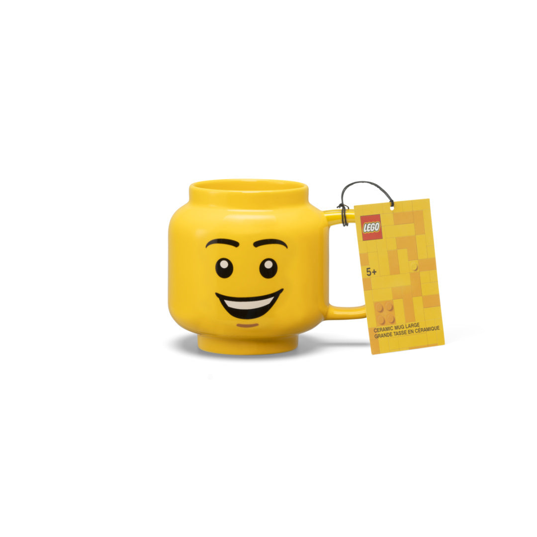 kubek LEGO ceramiczny żółty z uśmiechniętą twarzą w kształcie główki LEGO BV JACOB COMPANY