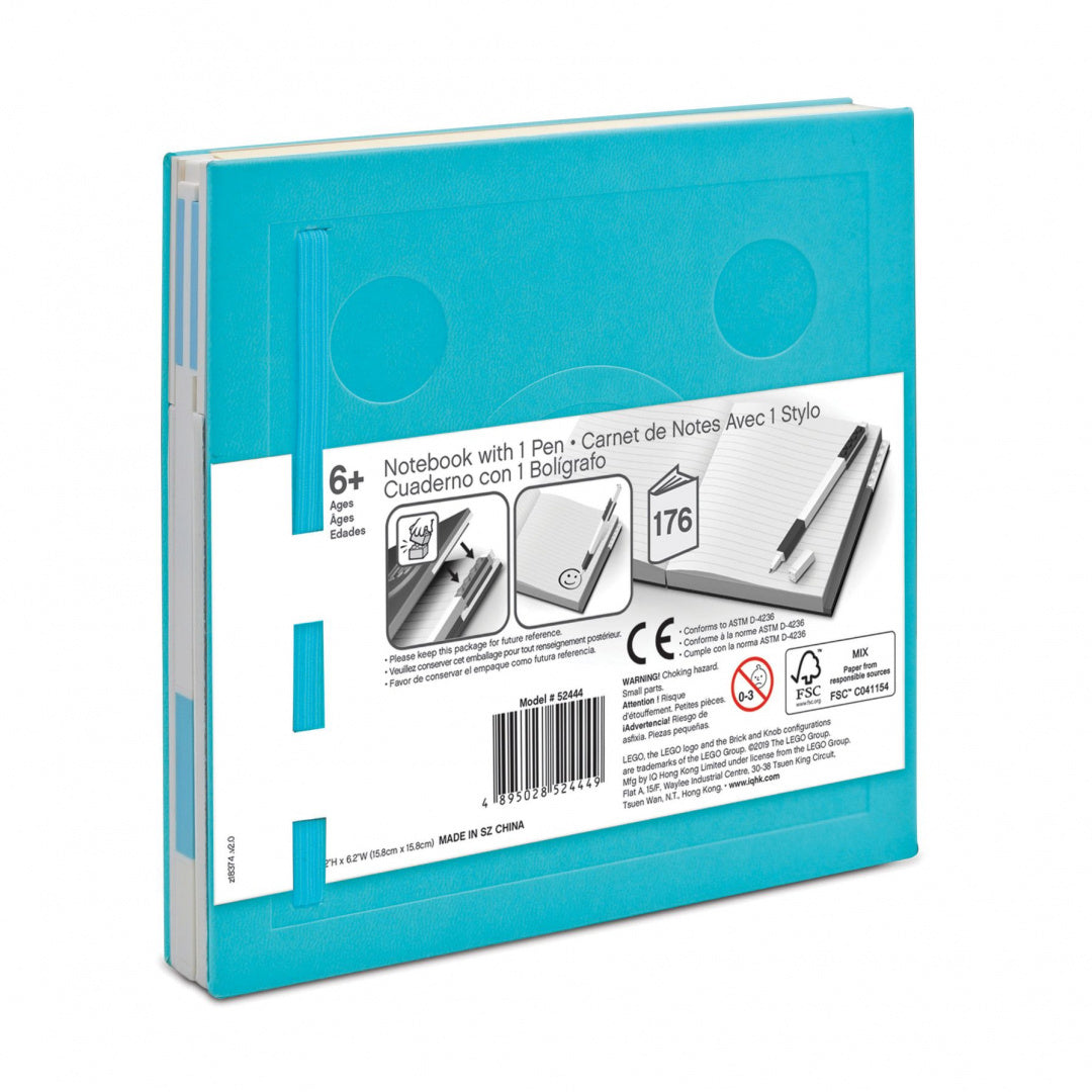 Niebieski notatnik LEGO z długopisem od BV JACOB COMPANY z 176 kartkami