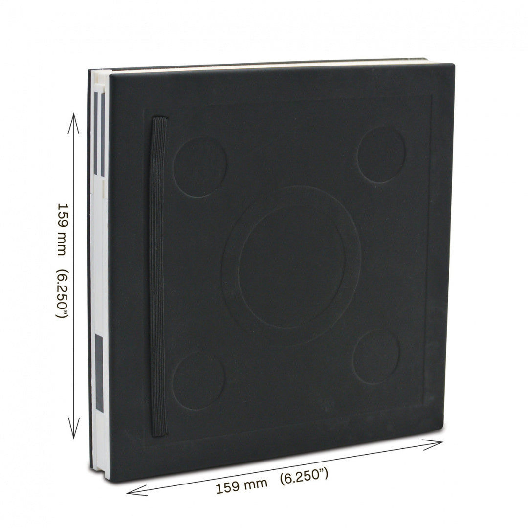 Czarny notatnik LEGO czarny z elastyczną opaską i kwadratową formą od BV JACOB COMPANY