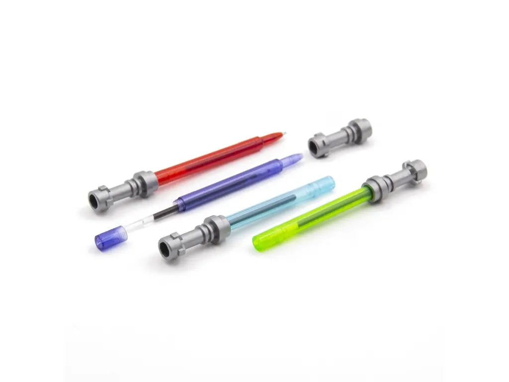 Długopisy żelowe Star Wars LEGO w kształcie mieczy świetlnych w różnych kolorach