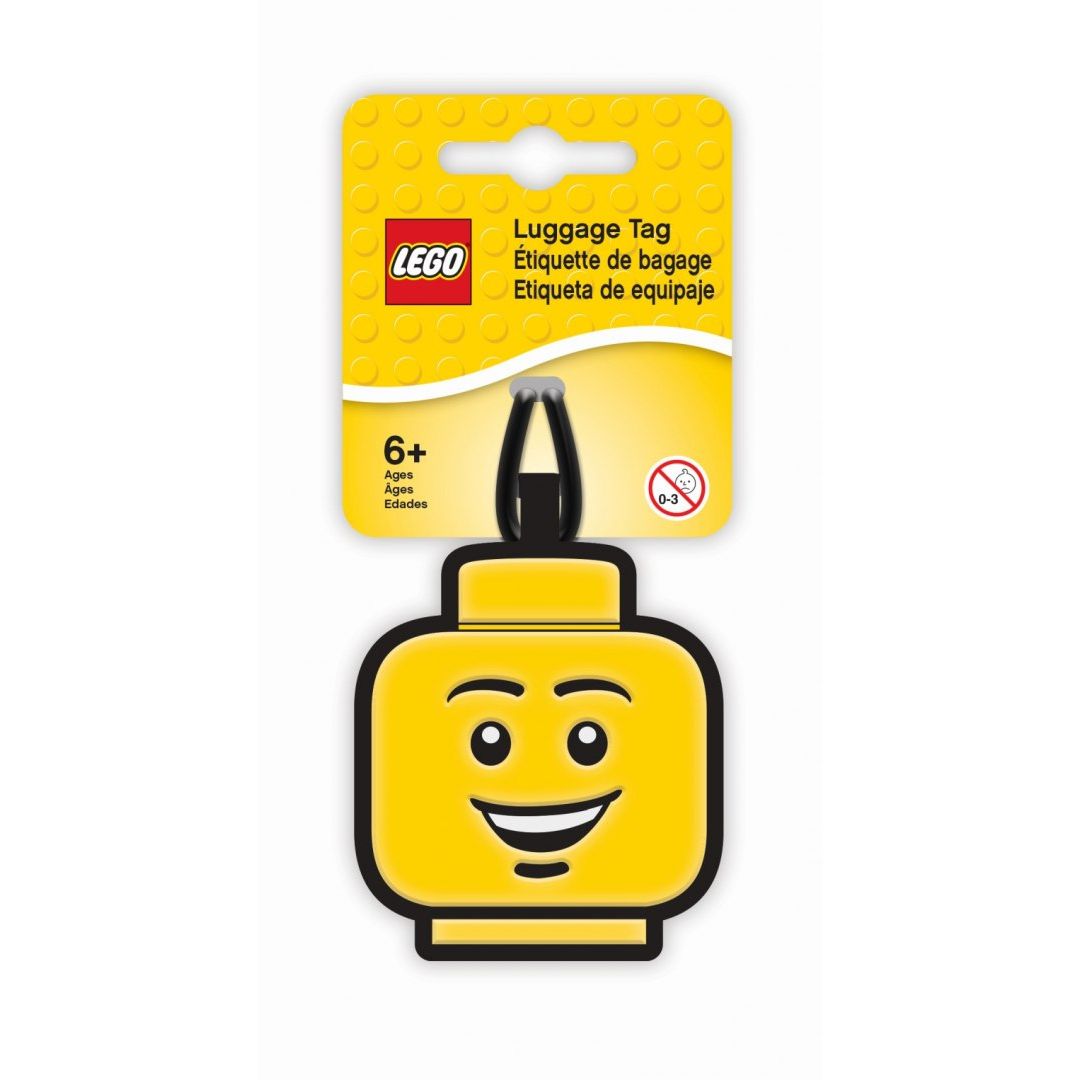 Zawieszka LEGO do plecaka w kształcie uśmiechniętej głowy minifigurki LEGO