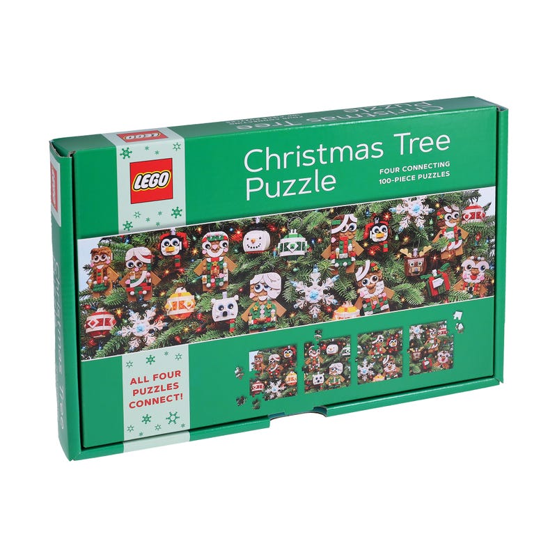LEGO® Christmas Tree Puzzle (4 puzzles, 100 pieces each)