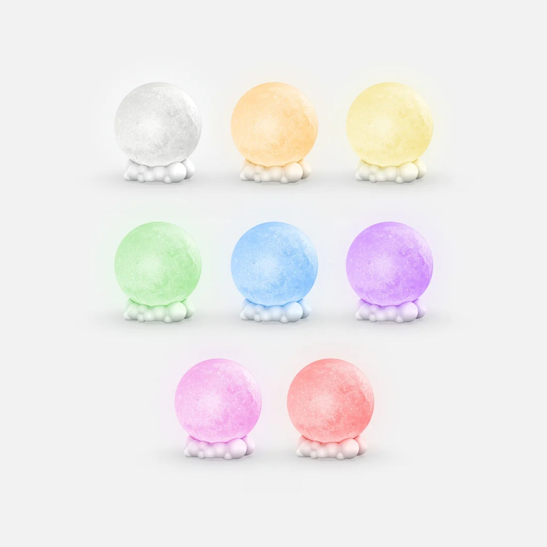 Yamann lampka nocna z głośnikiem w kształcie księżyca dostępna w różnych kolorach światła