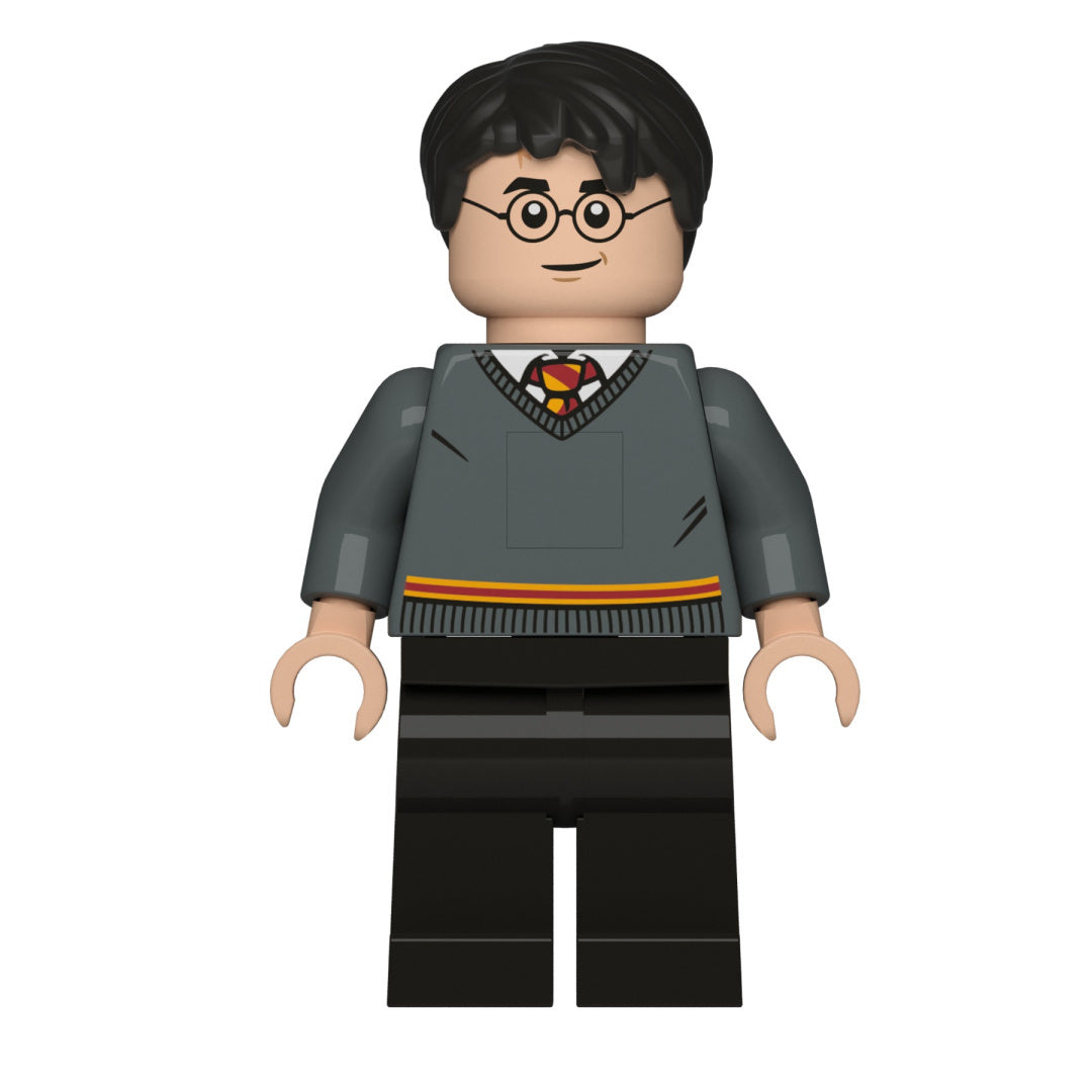 Latarka LEGO Harry Potter przedstawiająca figurkę Harrego Pottera w szkolnym mundurku