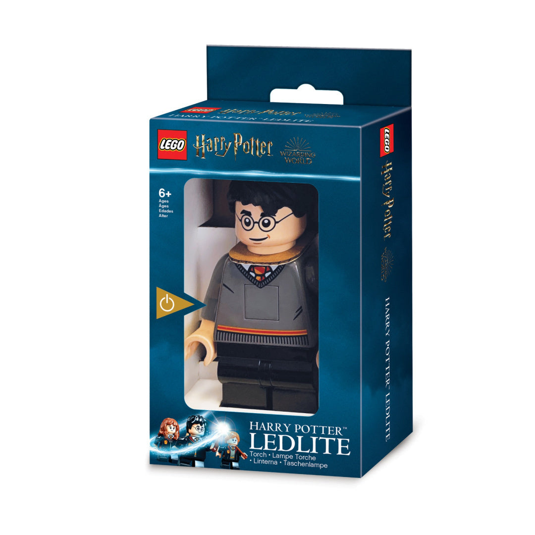 Latarka LEGO Harry Potter w kształcie figurki Harry'ego Pottera z opakowaniem