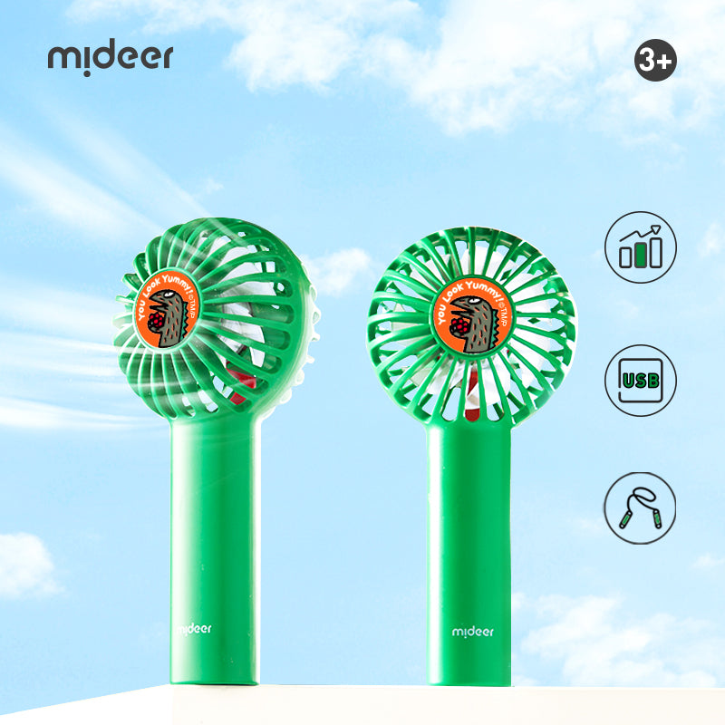 Zielony cichy wentylator przenośny Yamann z USB do łatwego chłodzenia w podróży