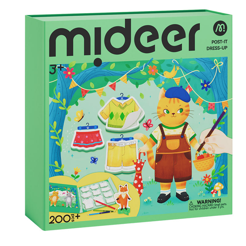 Kolorowanka i przebieranka dla dzieci z postacią kota i różnymi ubraniami do nakładania