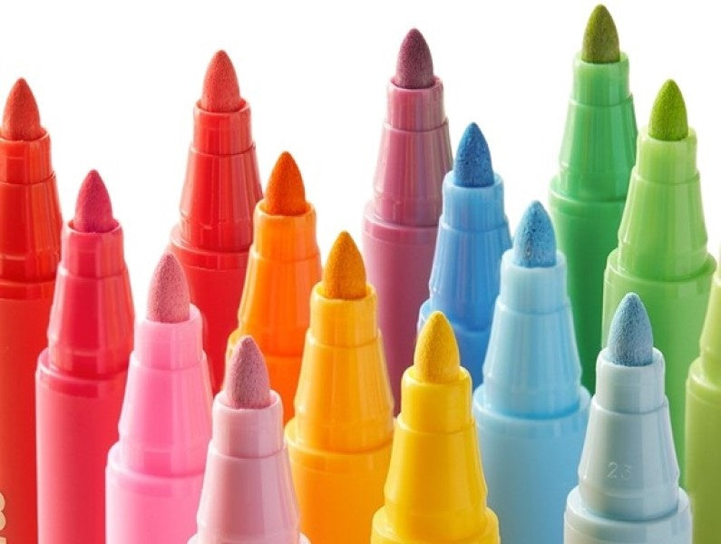 Zestaw markery akrylowe mideer 6 kolorów Yamann w intensywnych odcieniach zapewniający precyzyjne rysowanie