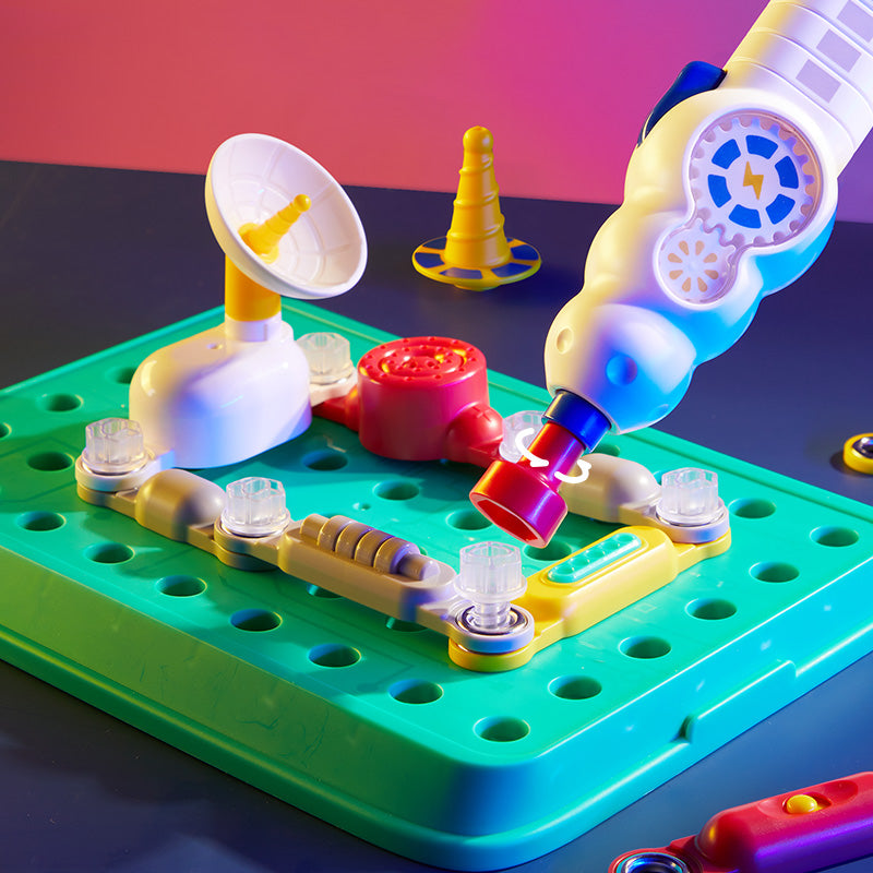 Yamann zestaw małego inżyniera elektryka z elementami do eksperymentów na zielonej planszy