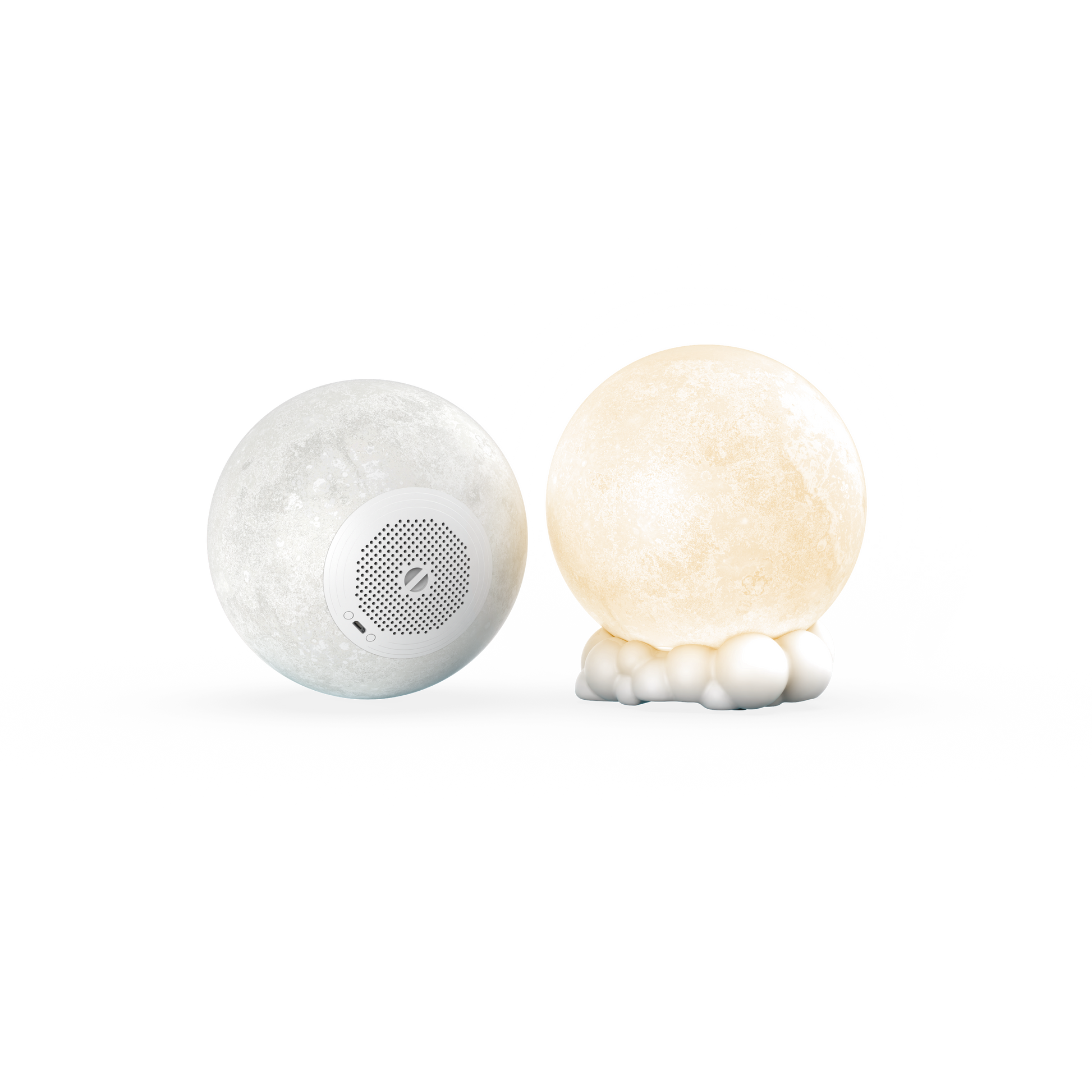 Yamann lampka nocna z głośnikiem w kształcie księżyca z oświetleniem i podstawą chmury