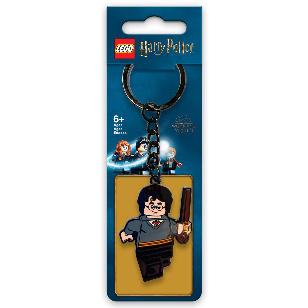Brelok LEGO Harry Potter z postacią Harrego Pottera w stroju szkolnym z różdżką