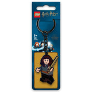 brelek LEGO Harry Potter Hermiona z figurką Hermiony z różdżką na czarnym breloku