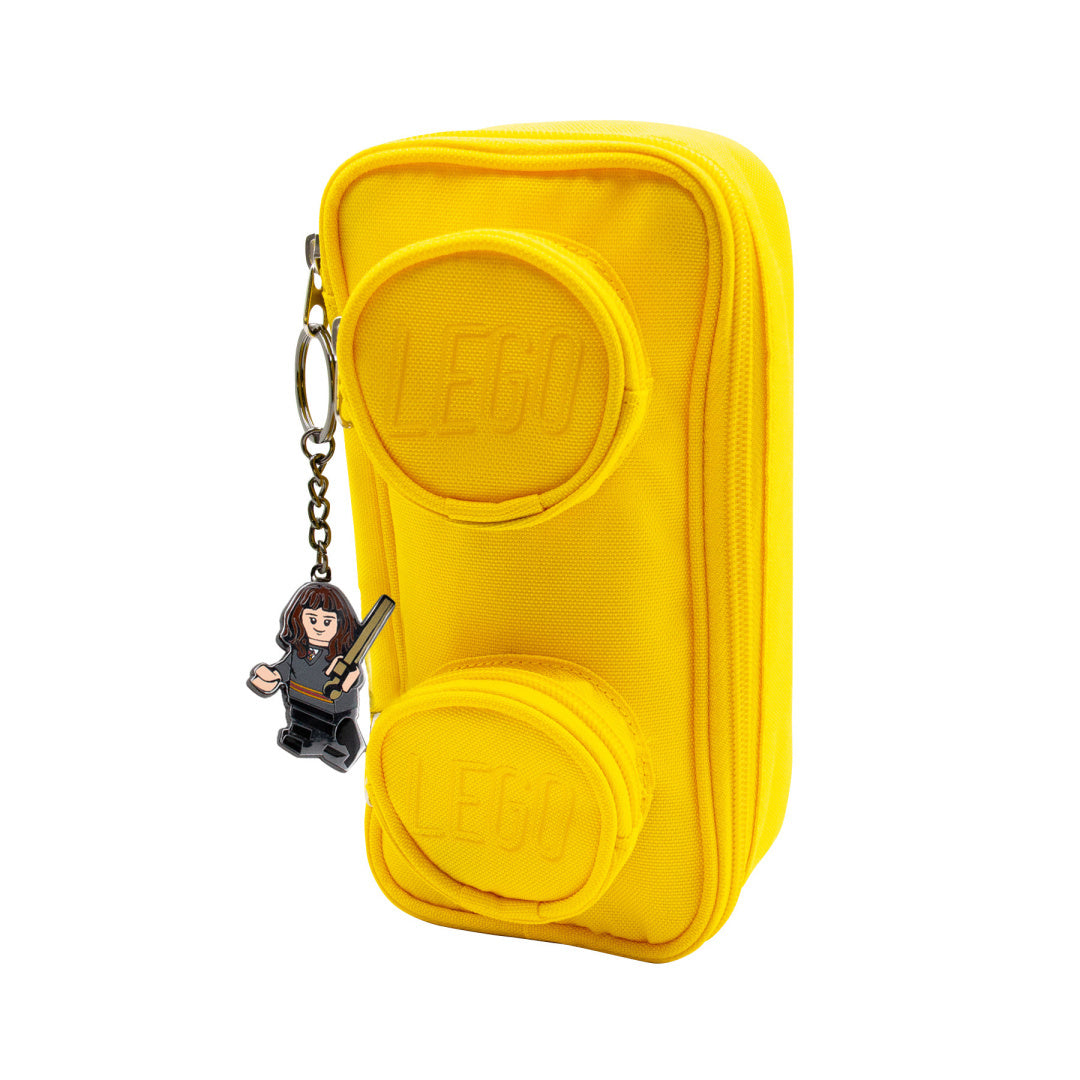 Żółty etui LEGO z brelkiem LEGO Harry Potter Hermiona do kluczy lub dekoracji