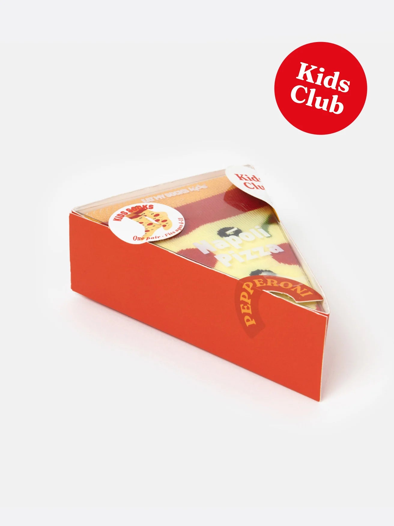 Skarpetki pizza dziecięce EMS w opakowaniu w kształcie kawałka pizzy idealne dla dzieci