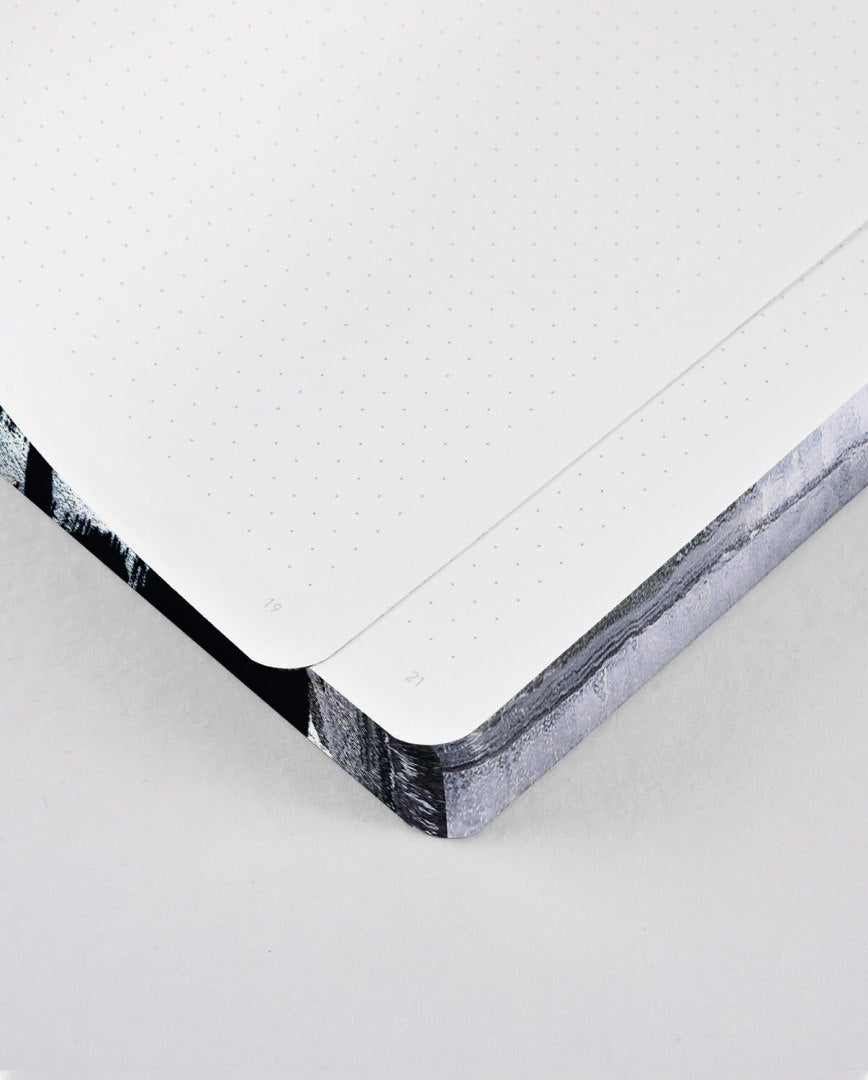 Notatnik Zen w twardej oprawie z designerskim wzorem i gładkimi kartkami z kropkami