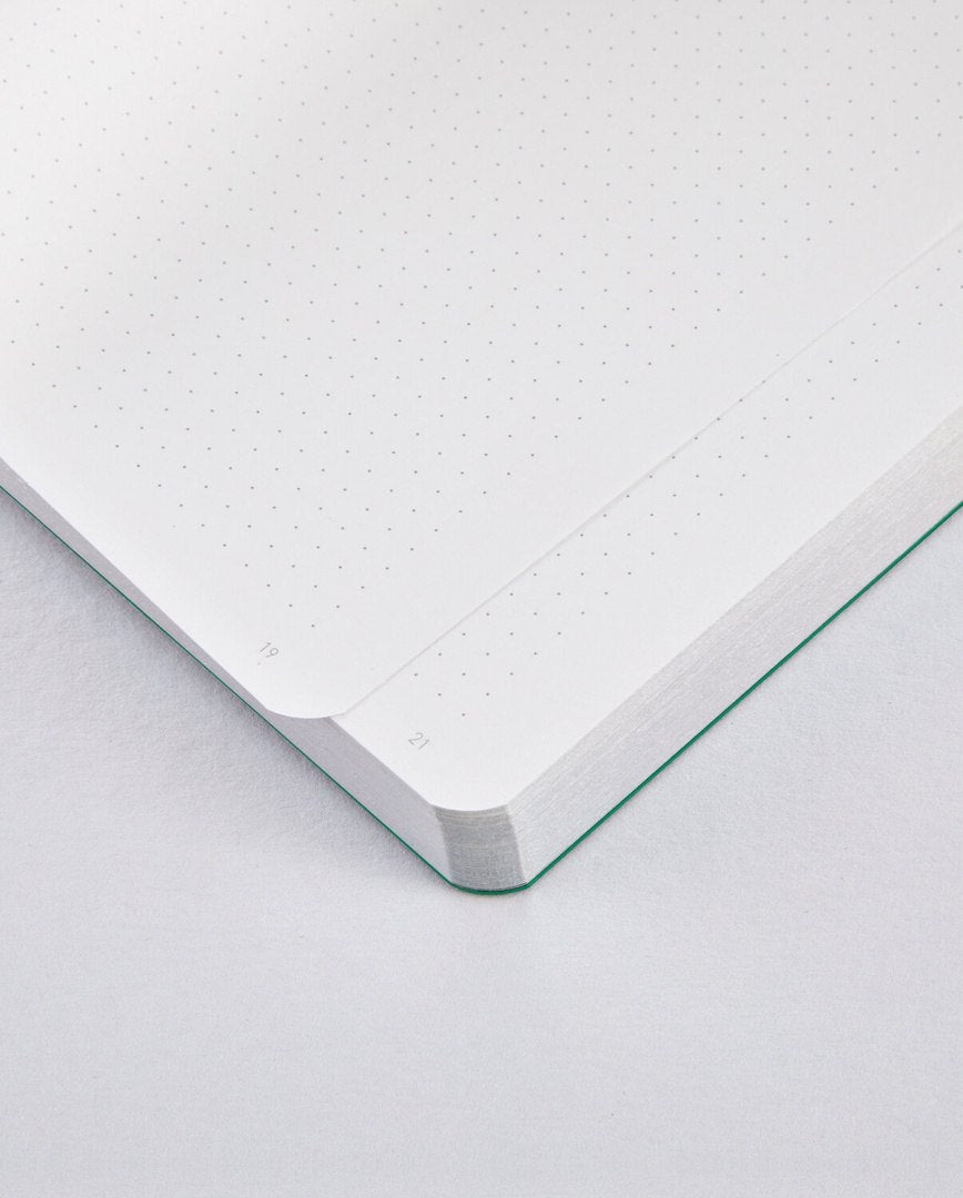 Notatnik emerald z miękkimi kartkami w kropeczki o numerowanych stronach BV JACOB COMPANY