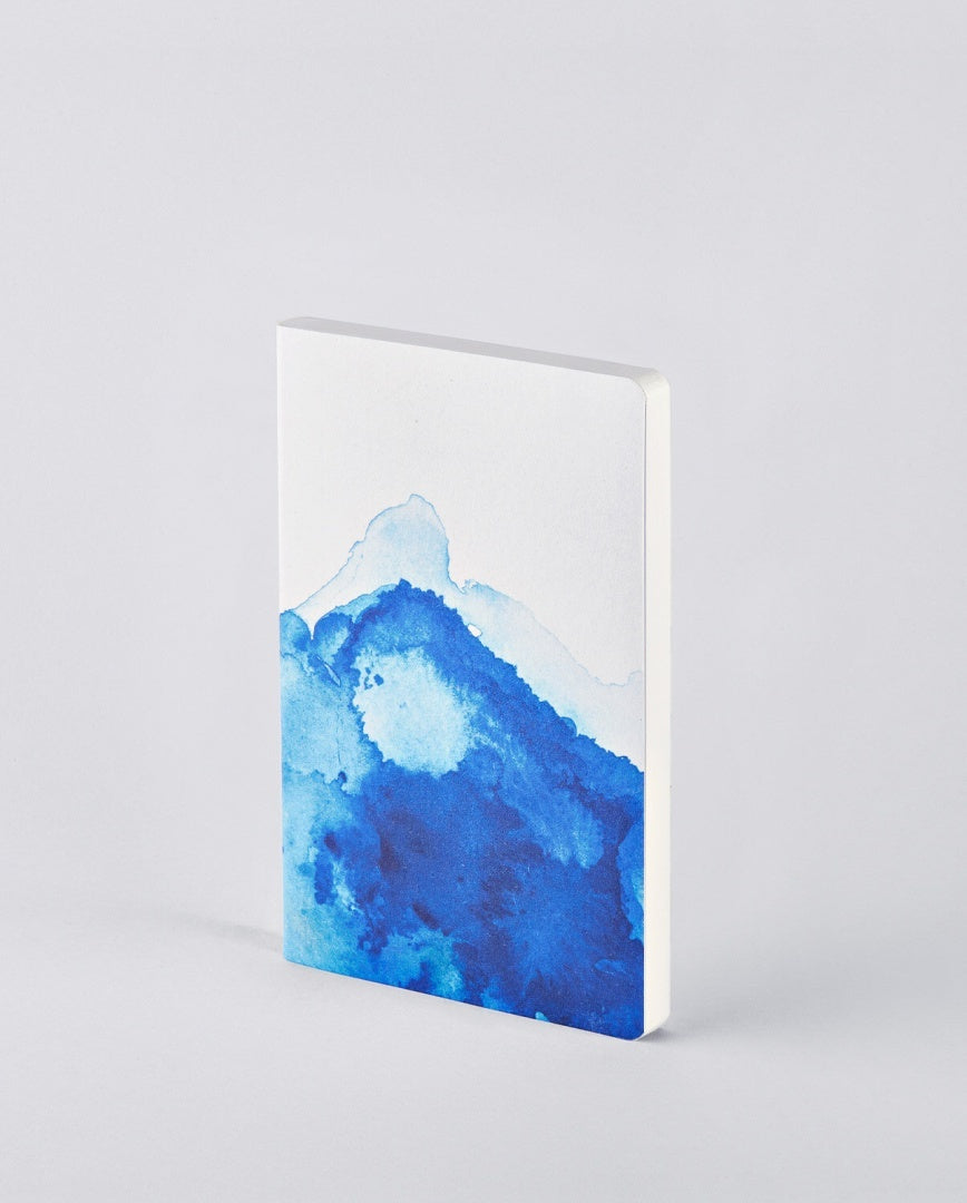 notatnik artystyczny Wild Raindrops z okładką w niebieskie akwarelowe wzory od BV JACOB COMPANY
