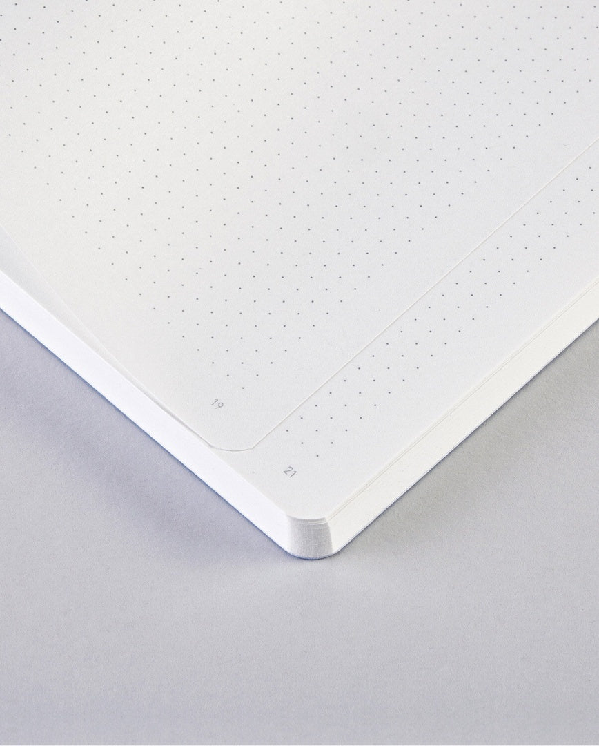 Strony z kropkowanym papierem notatnika artystycznego Wild Raindrops od BV JACOB COMPANY