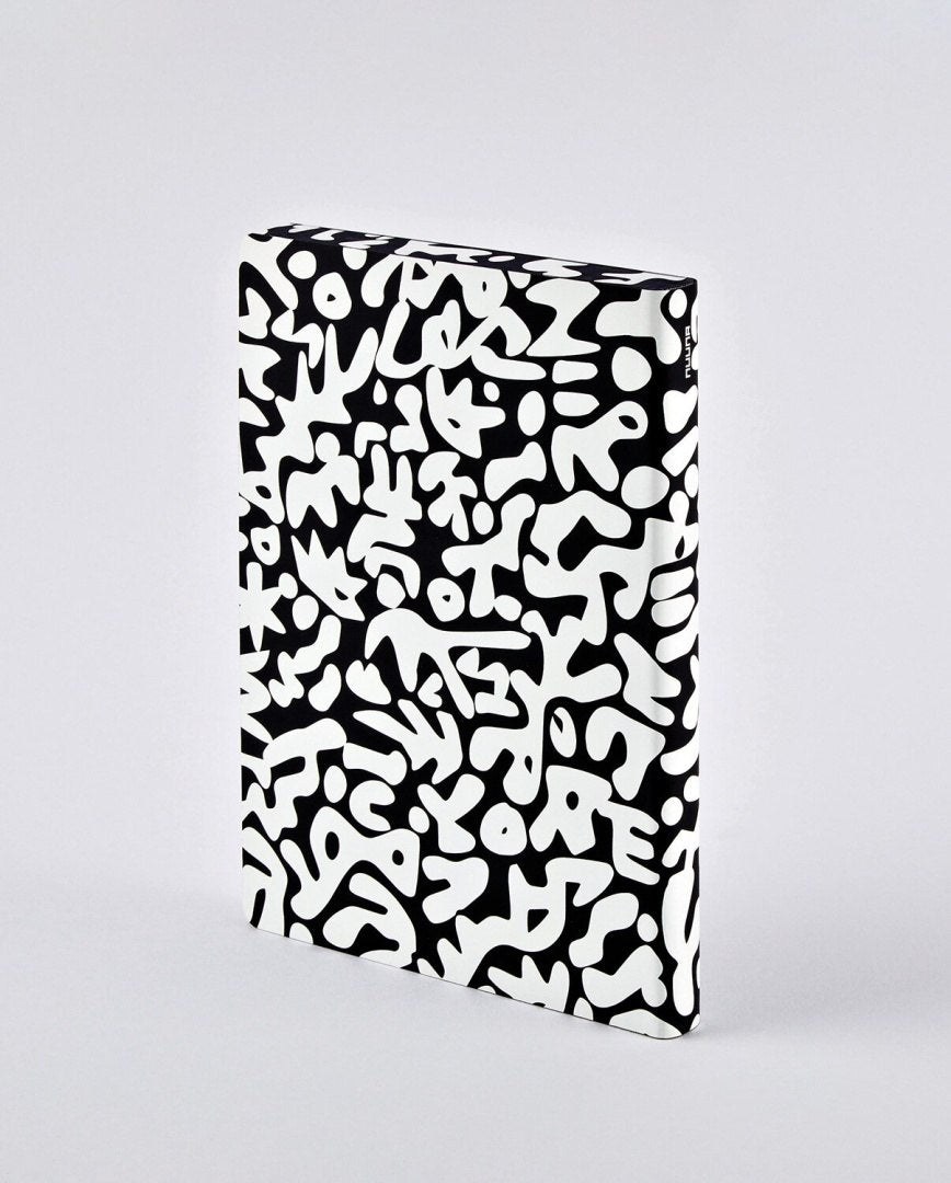 Notatnik graficzny L z czarno-białą abstrakcyjną okładką od BV JACOB COMPANY