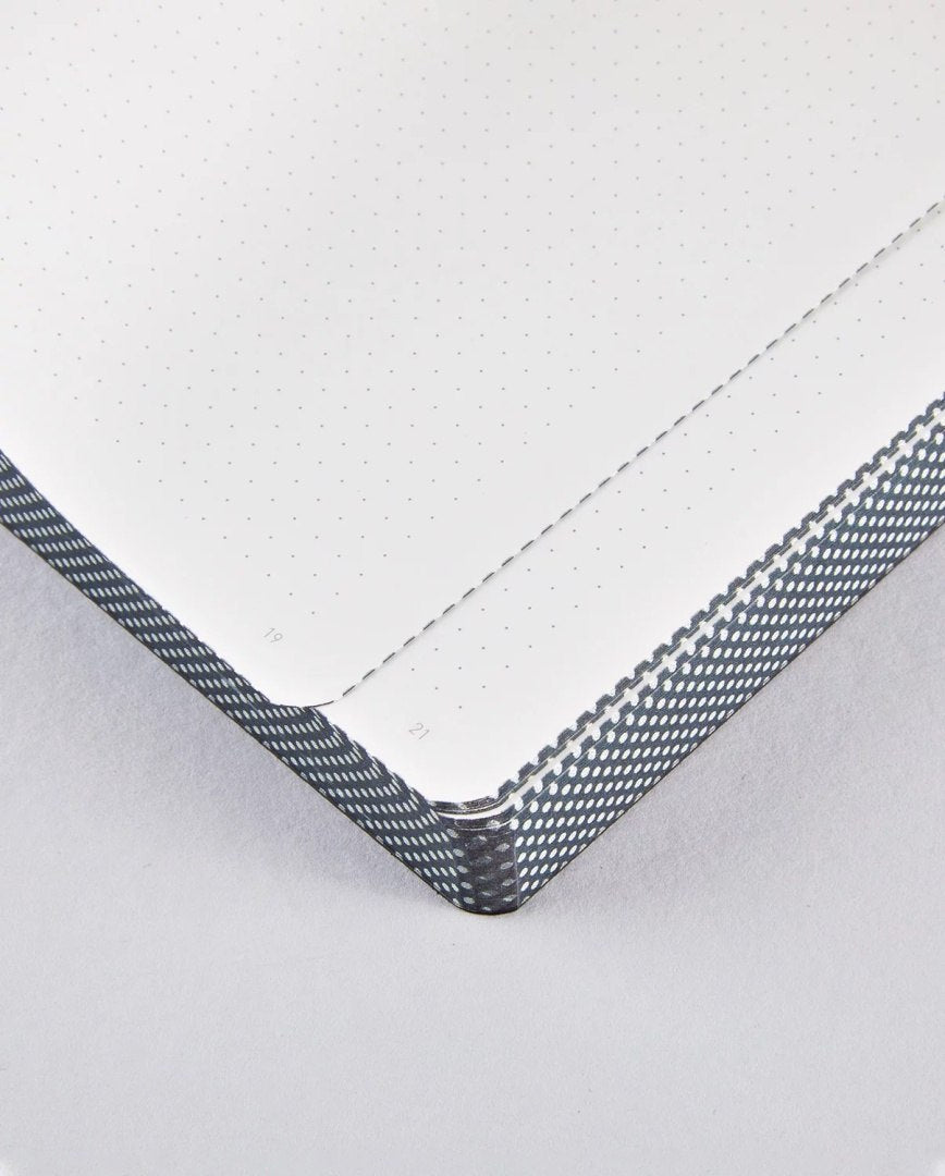 Notatnik Everything Starts From A Dot z kropkowanymi kartkami i czarną twardą okładką