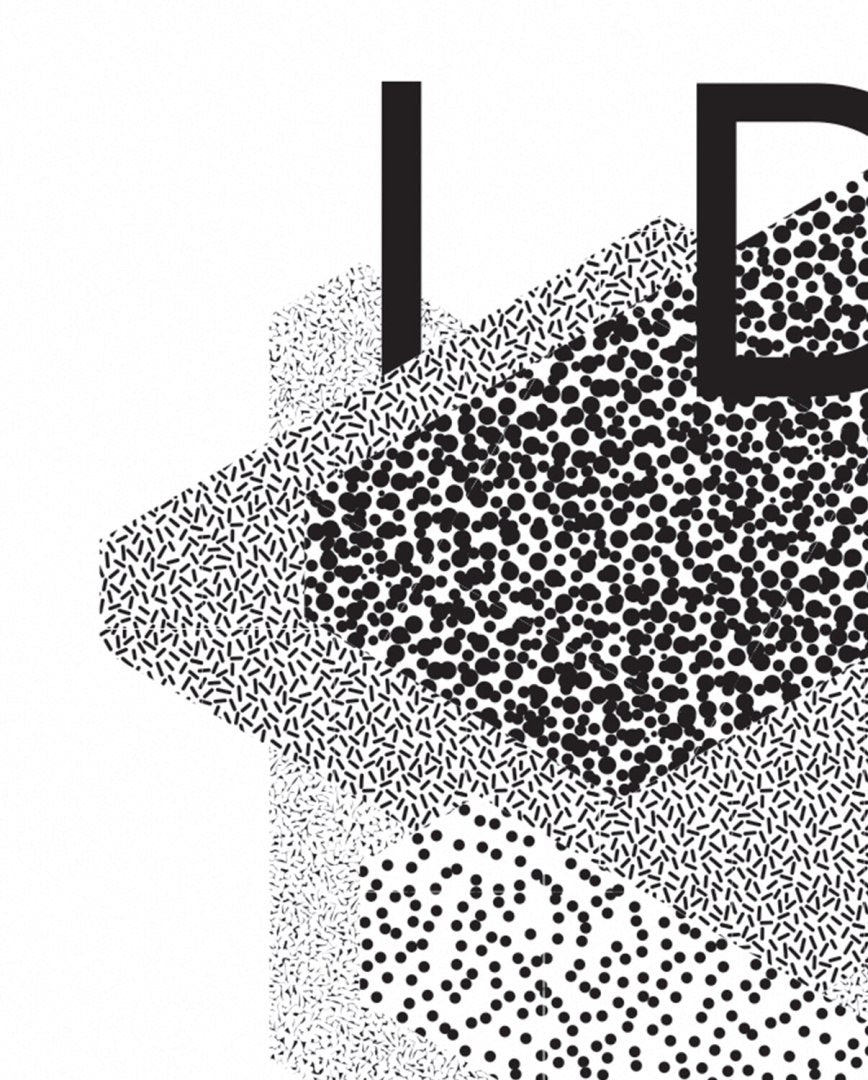 Minimalistyczny notatnik graficzny na pomysły z czarno-białymi wzorami geometrycznymi