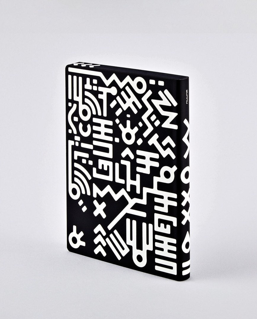 Notatnik graficzny Metropolis z czarno-białą abstrakcyjną okładką od BV JACOB COMPANY