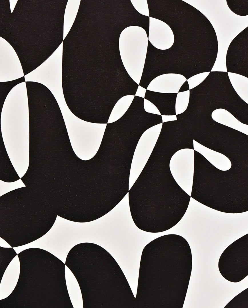 Okładka notatnika graficznego L z abstrakcyjnym czarno-białym wzorem BV JACOB COMPANY