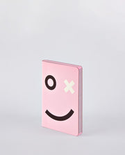 Notatnik graficzny S różowy z uśmiechniętą twarzą na okładce BV JACOB COMPANY