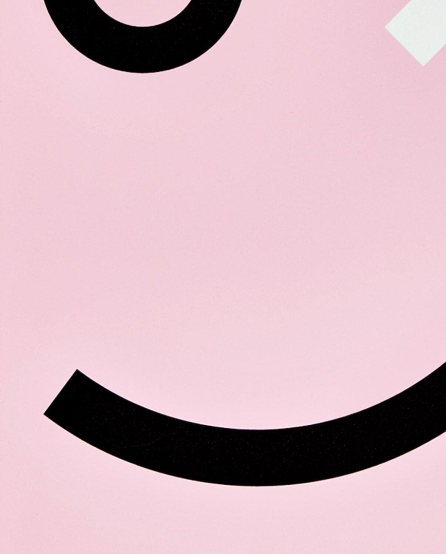 notatnik graficzny S różowy z czarnym uśmiechem na okładce od BV JACOB COMPANY