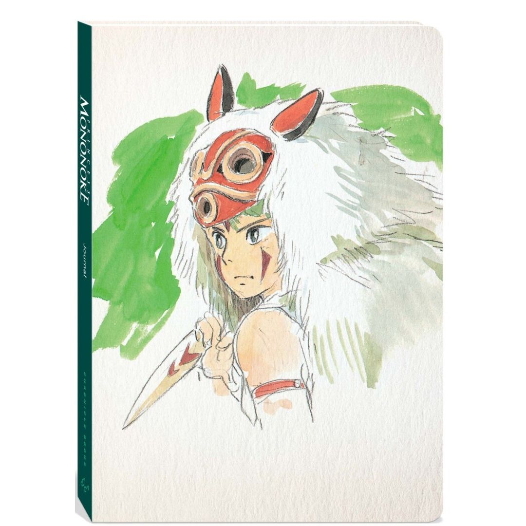 Notatnik Księżniczka Mononoke z ilustracją bohaterki w masce wilka na okładce