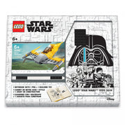 notatnik LEGO Star Wars Naboo z długopisem i modelem statku kosmicznego do zbudowania