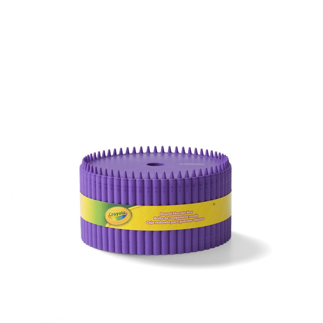Organizer na biurko Crayola fioletowy w kształcie pudełka z miejscem na kredki i przybory