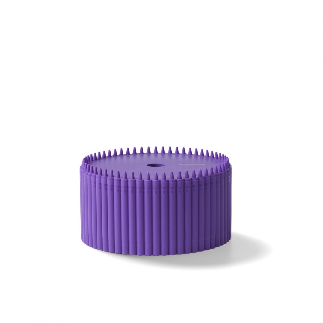 Fioletowy organizer na biurko Crayola fioletowy w kształcie walca z gładką powierzchnią