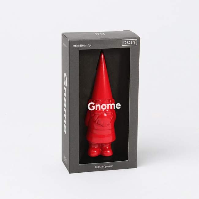 Czerwony otwieracz do butelek krasnal w pudełku marki WABOBA AB