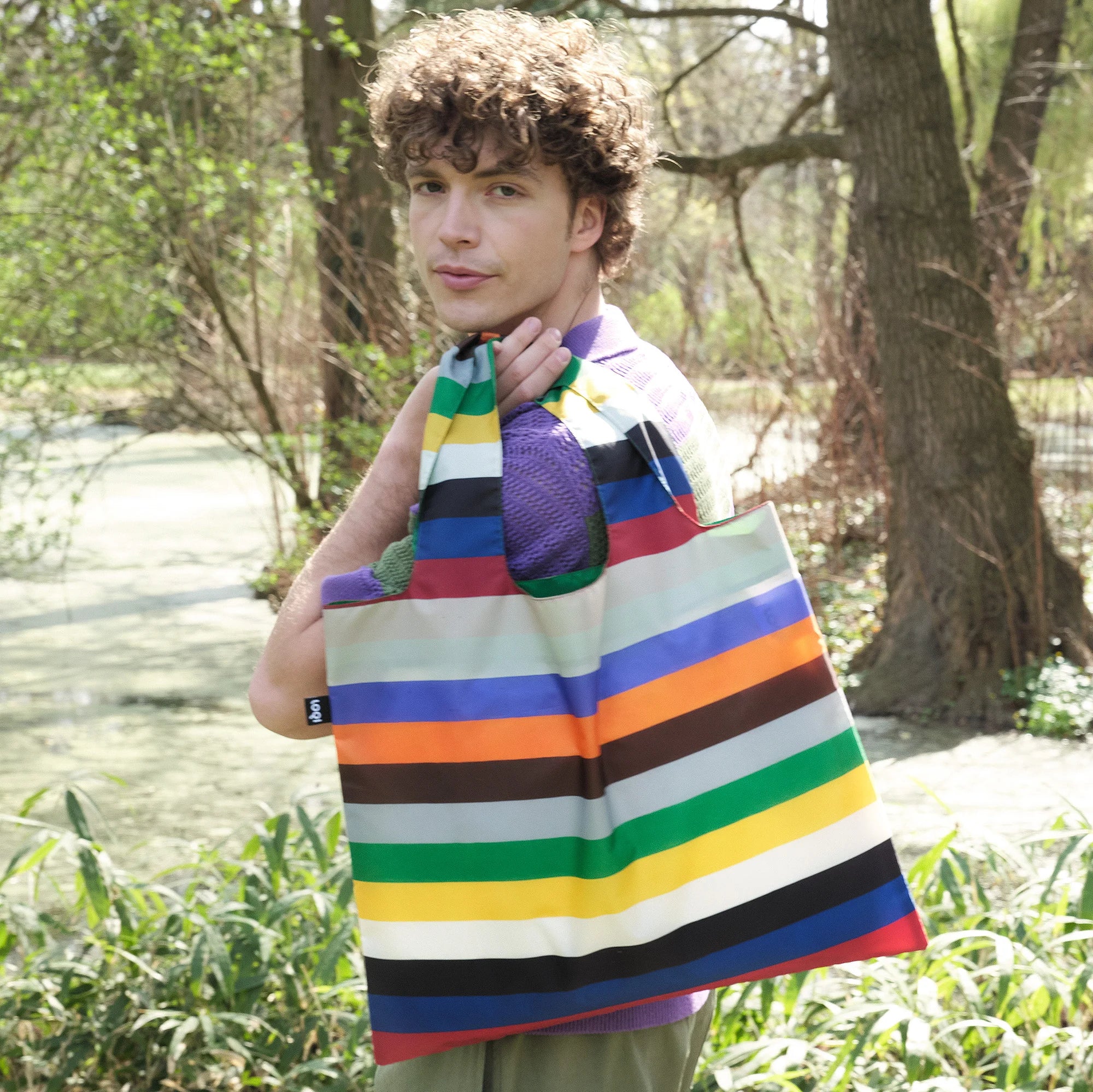 Bolso LOQI Poul Gernes – Rayas Lotería