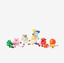 Wooden Lion Figurine by Palimals Areaware