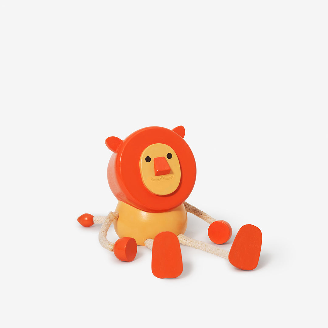 Wooden Lion Figurine by Palimals Areaware