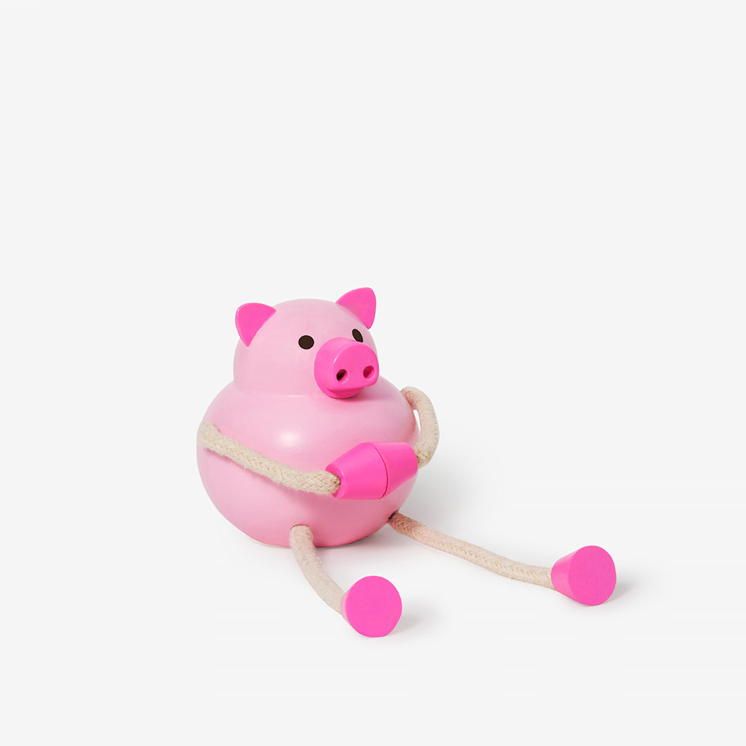 Wooden Pig Figurine by Palimals Areaware