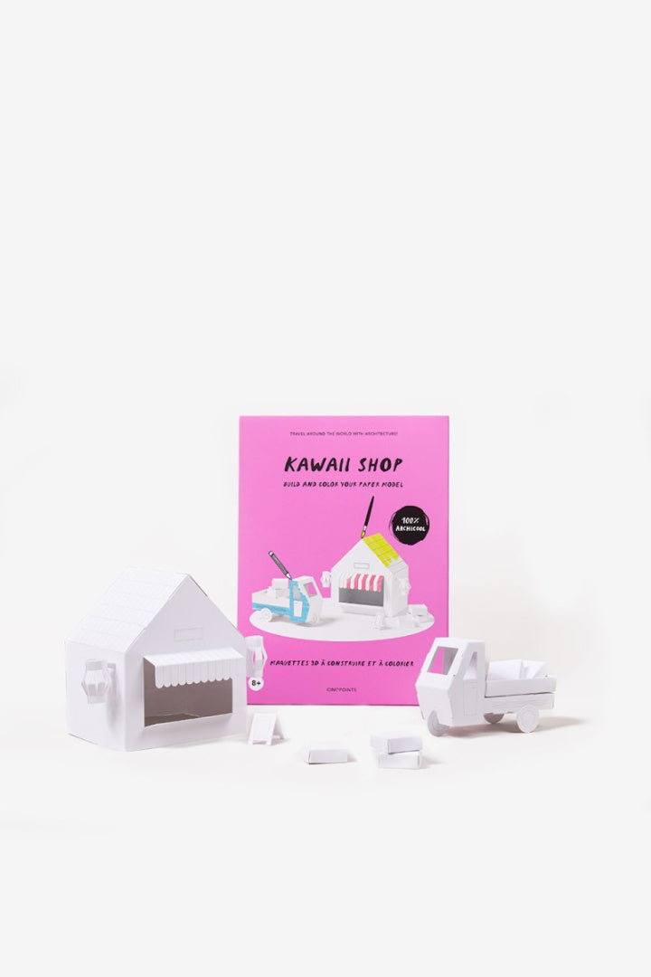 Papierowy model kawaii shop zestaw do samodzielnego złożenia w stylu kawaii od Yamann