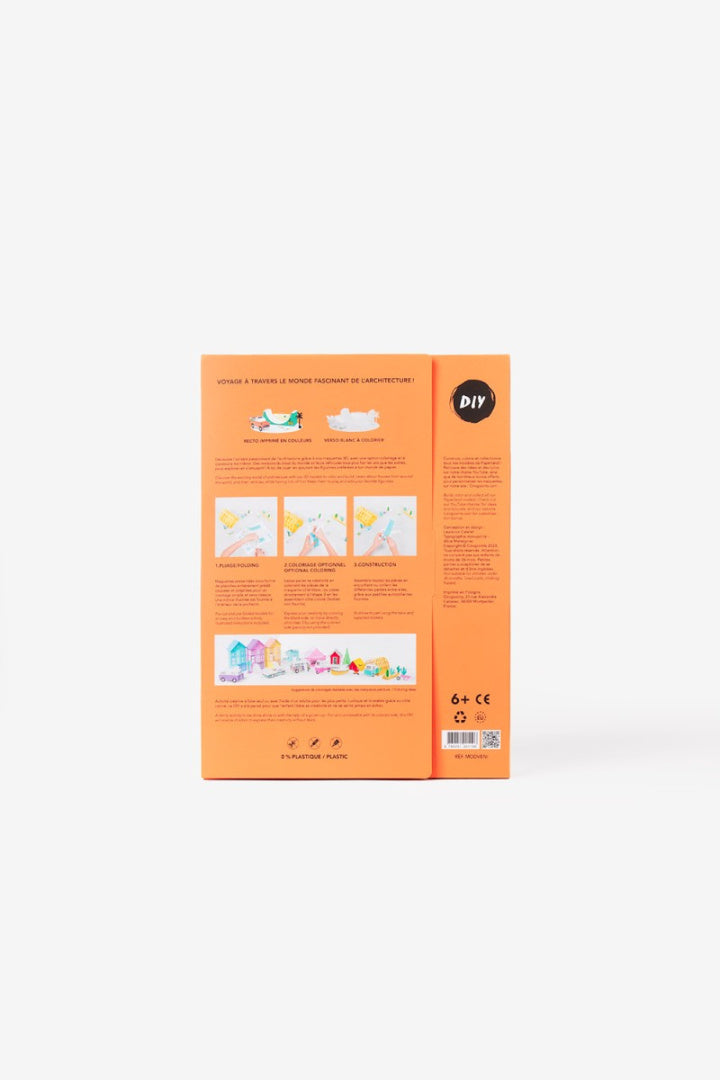 Opakowanie papierowego modelu do składania Venice Beach marki Yamann z instrukcją i ilustracjami