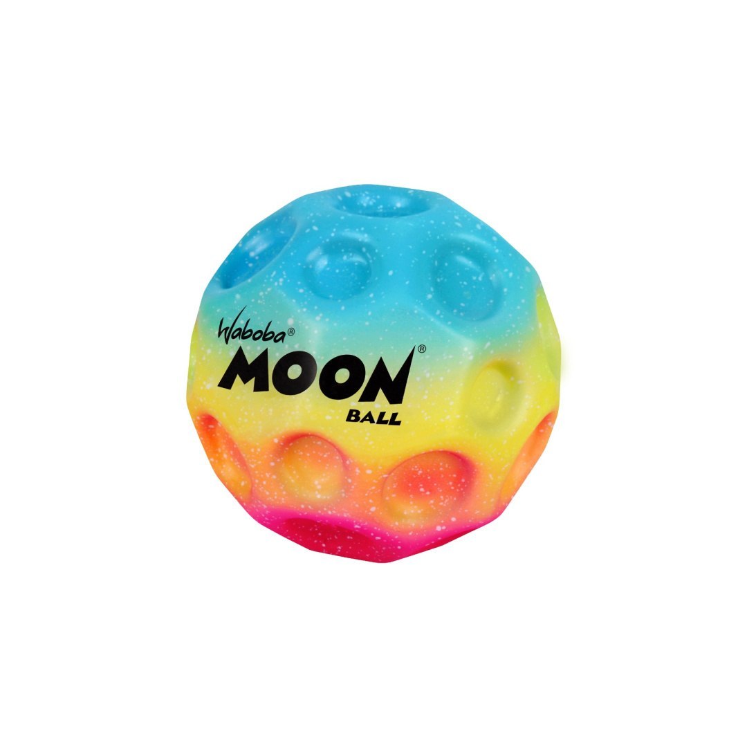 Kolorowa piłeczka Waboba Gradient Moon Ball z wybojami i logo Waboba Moon Ball