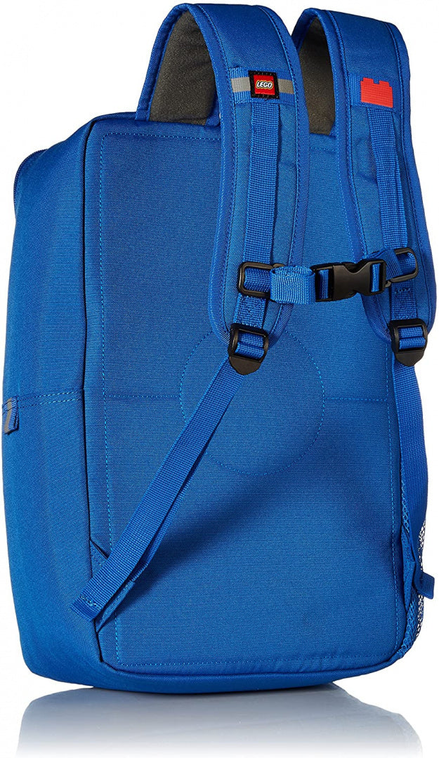 Niebieski plecak LEGO dla dzieci z regulowanymi, wyściełanymi szelek i paskiem piersiowym