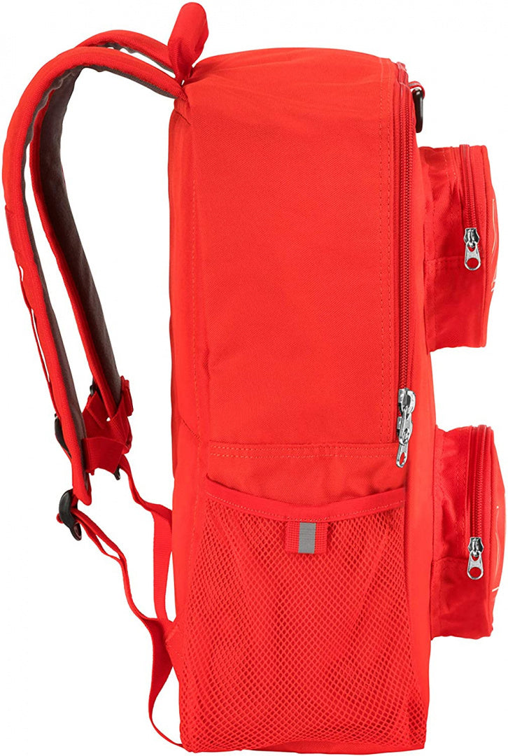 Czerwony plecak LEGO czerwony z regulowanymi szelkami i kieszeniami na zamek błyskawiczny