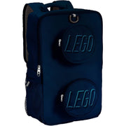 Czarny plecak LEGO dla dzieci z dwoma okrągłymi kieszeniami i logo LEGO na przodzie