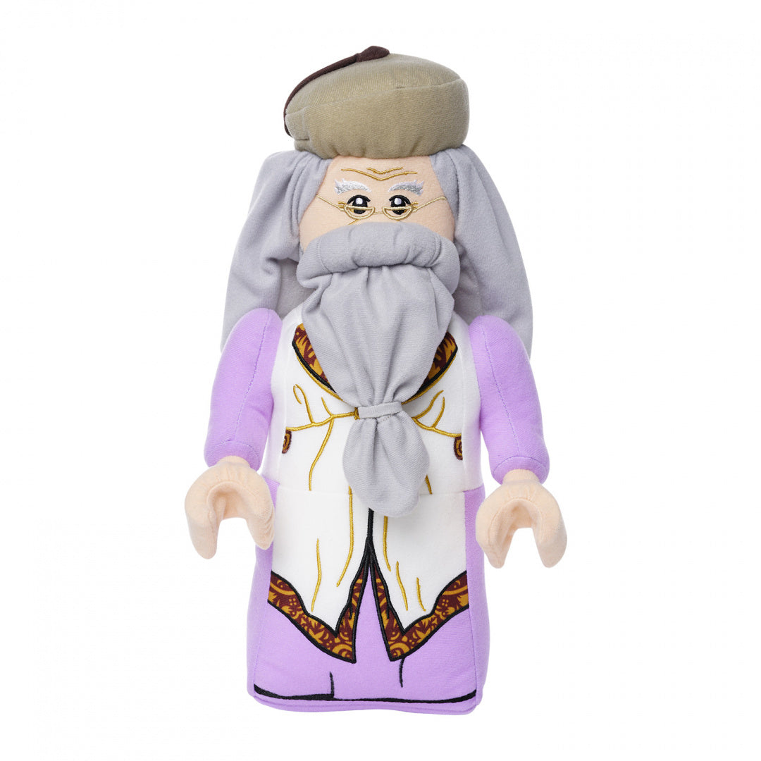Pluszak Dumbledore LEGO Harry Potter z fioletowym płaszczem i siwą brodą