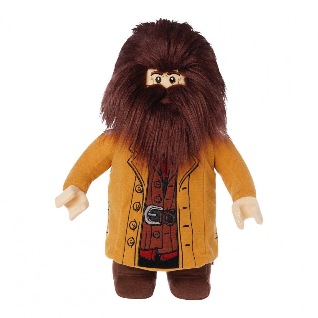 pluszak Hagrid Lego Harry Potter z miękkim futrem i żółtą kurtką z nadrukiem