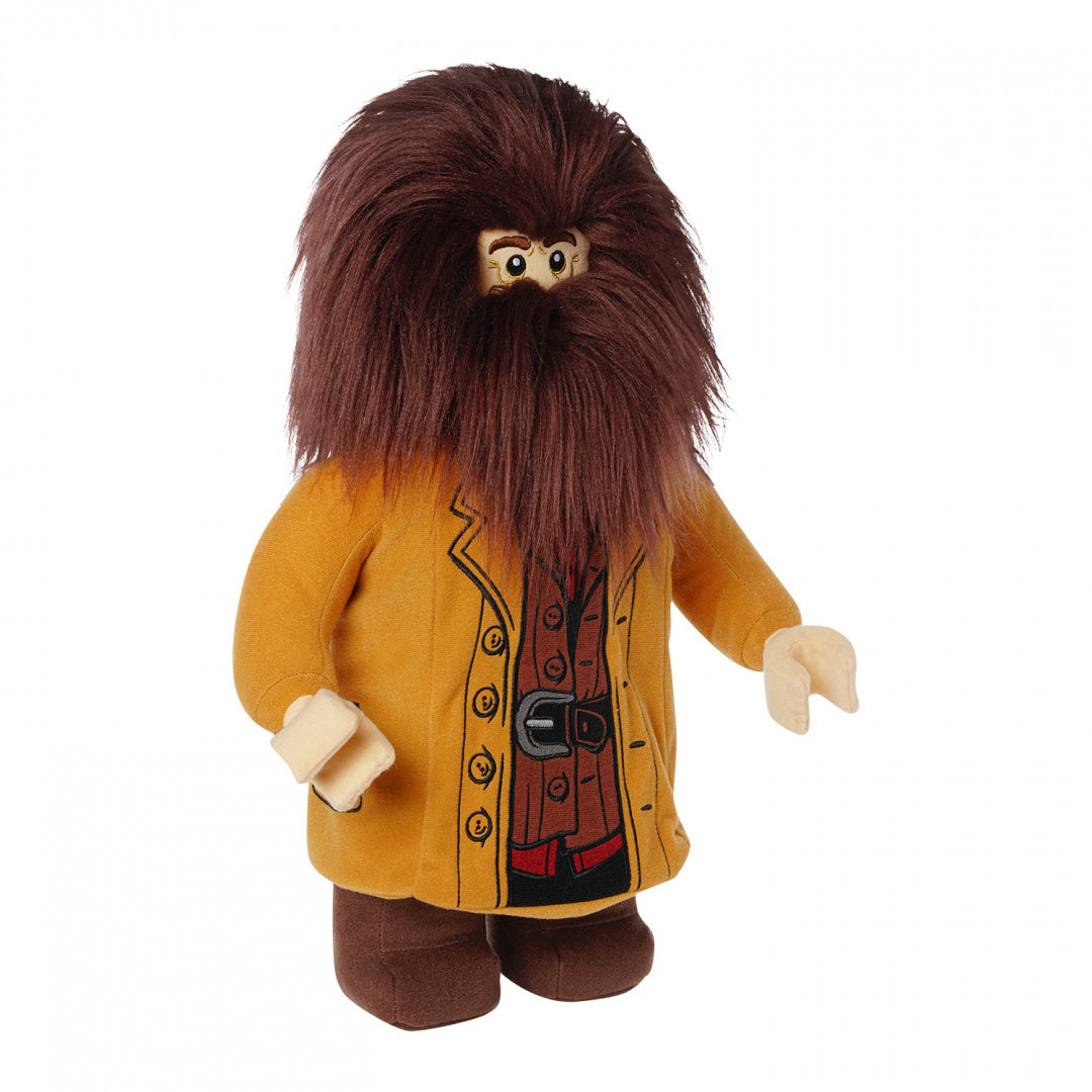 Pluszak Hagrid Lego Harry Potter z dużą brązową brodą i żółtym płaszczem od LEGO